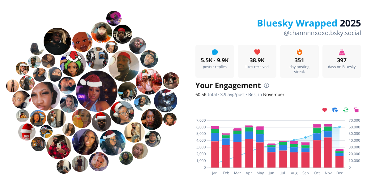 Your Bluesky Wrapped 2025 preview