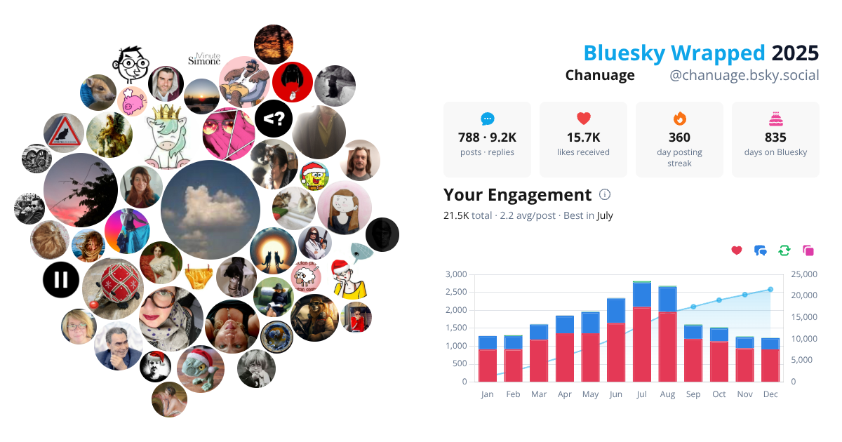 Your Bluesky Wrapped 2025 preview