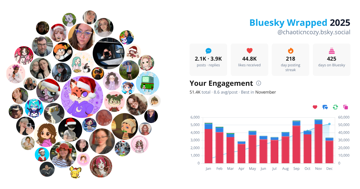 Your Bluesky Wrapped 2025 preview