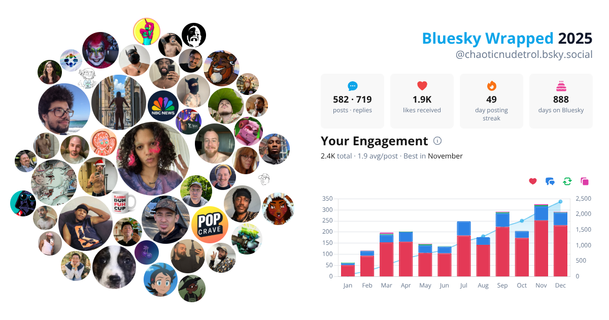 Your Bluesky Wrapped 2025 preview
