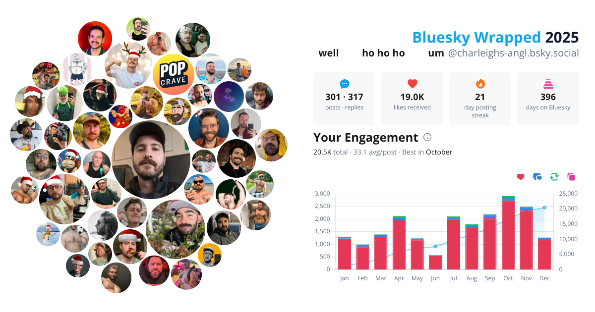 Your Bluesky Wrapped 2025 preview