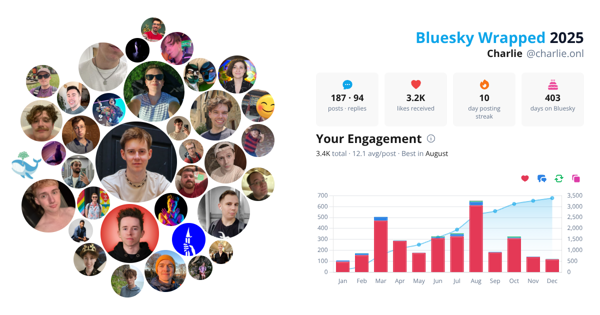 Your Bluesky Wrapped 2025 preview