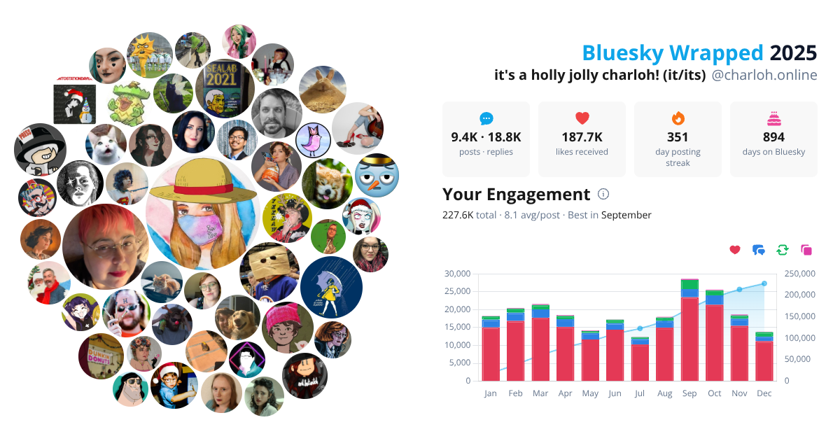 Your Bluesky Wrapped 2025 preview