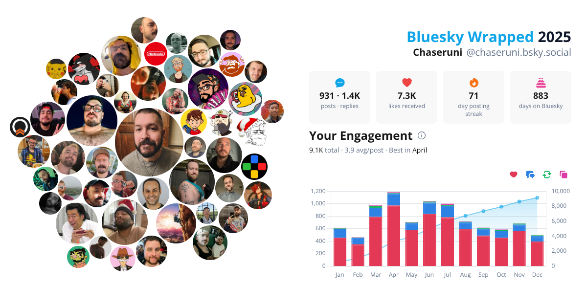 Your Bluesky Wrapped 2025 preview