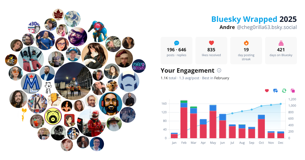 Your Bluesky Wrapped 2025 preview