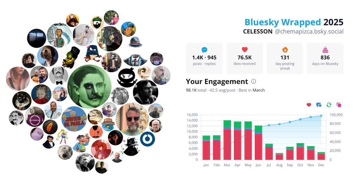 Your Bluesky Wrapped 2025 preview