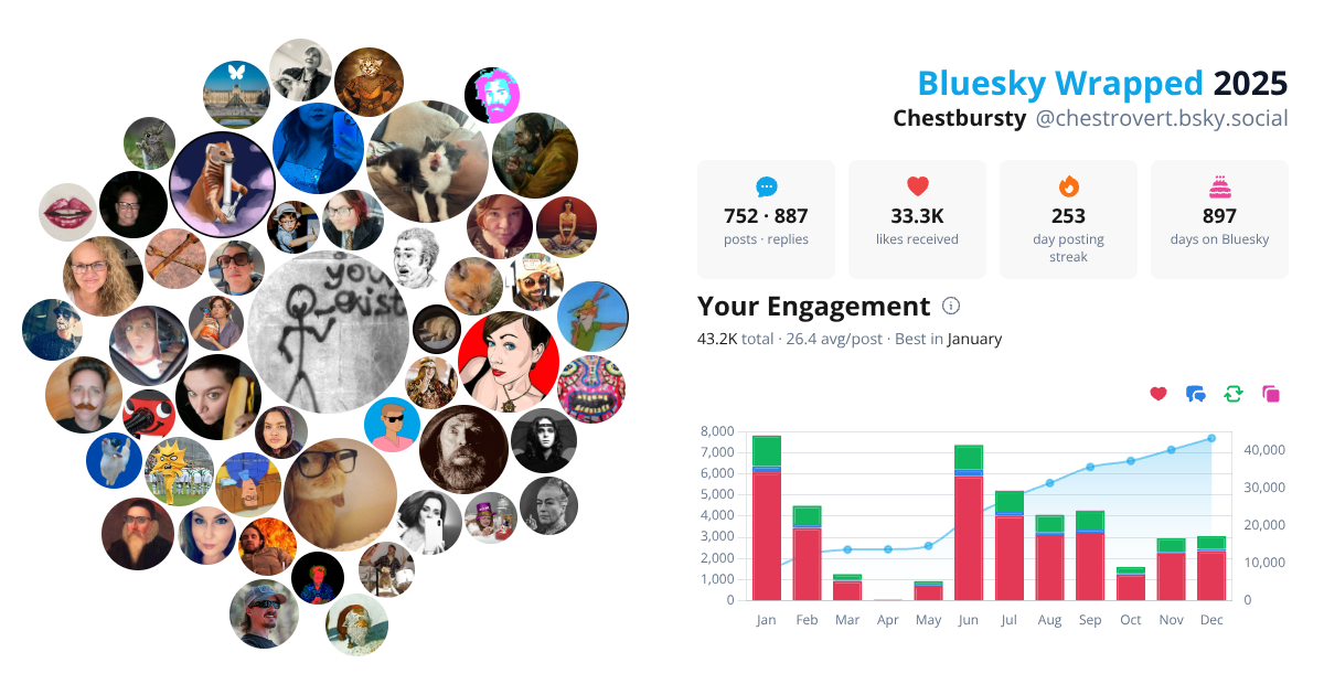 Your Bluesky Wrapped 2025 preview