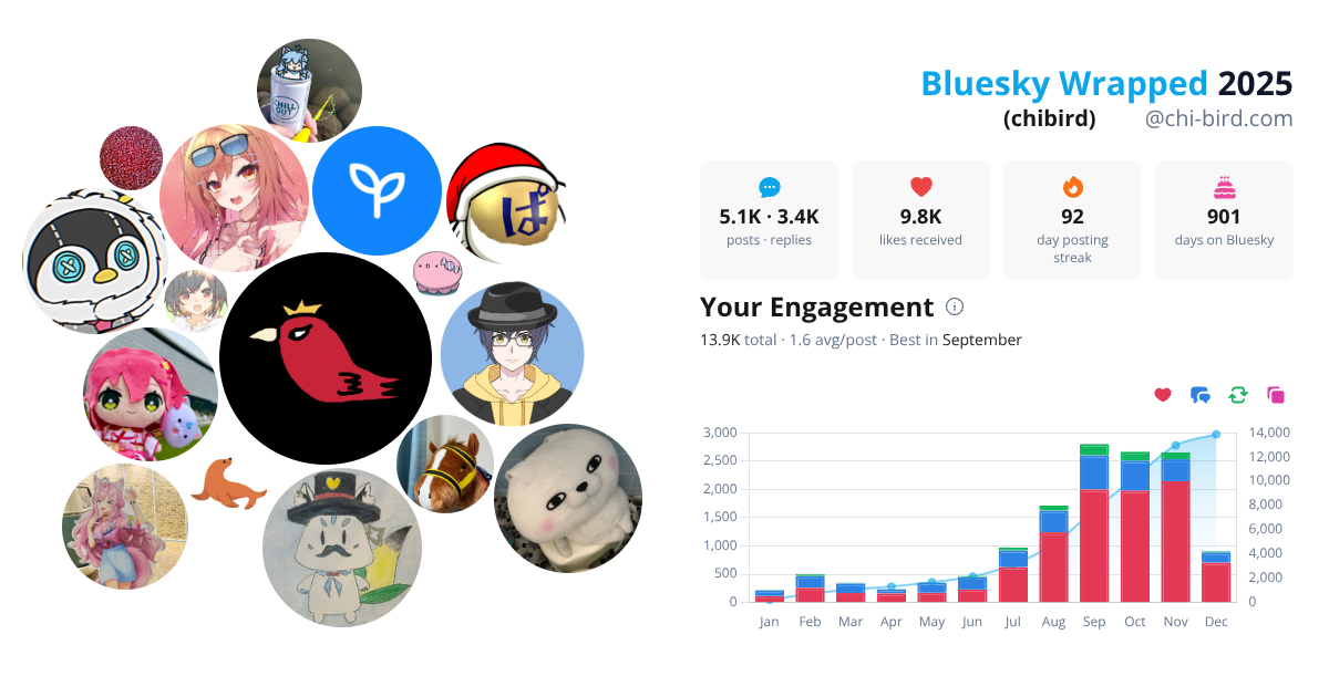Your Bluesky Wrapped 2025 preview