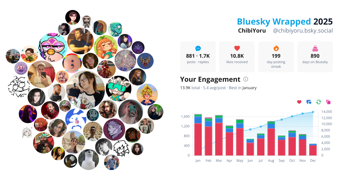 Your Bluesky Wrapped 2025 preview