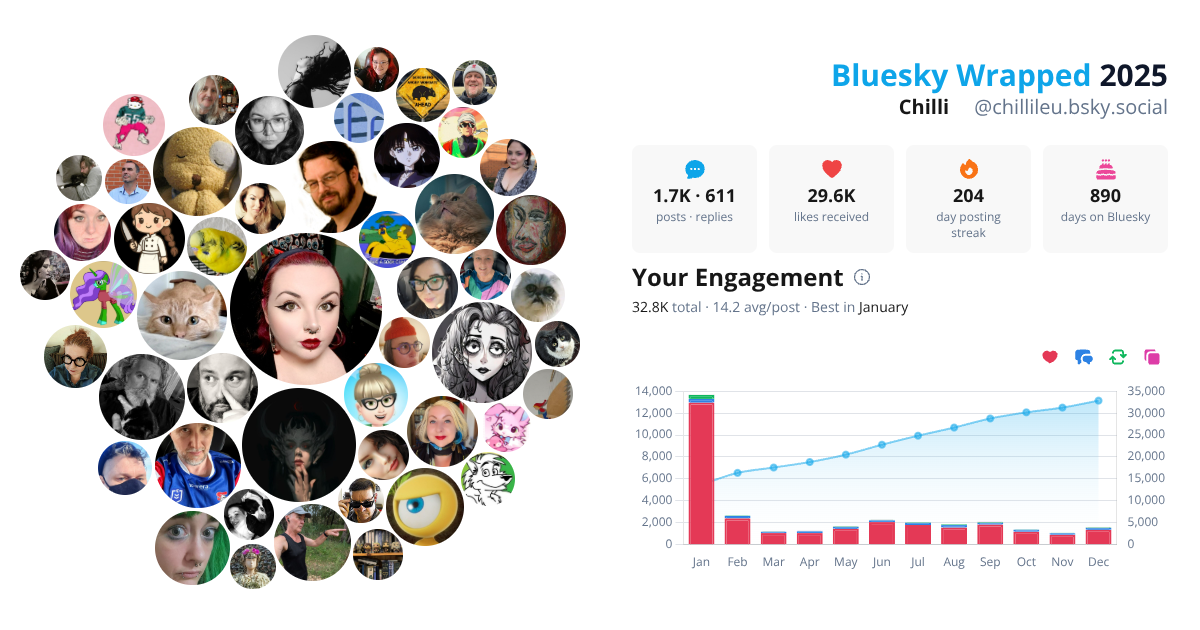 Your Bluesky Wrapped 2025 preview