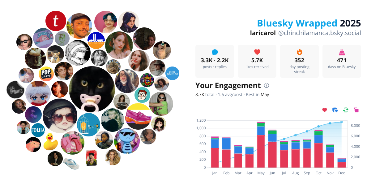 Your Bluesky Wrapped 2025 preview