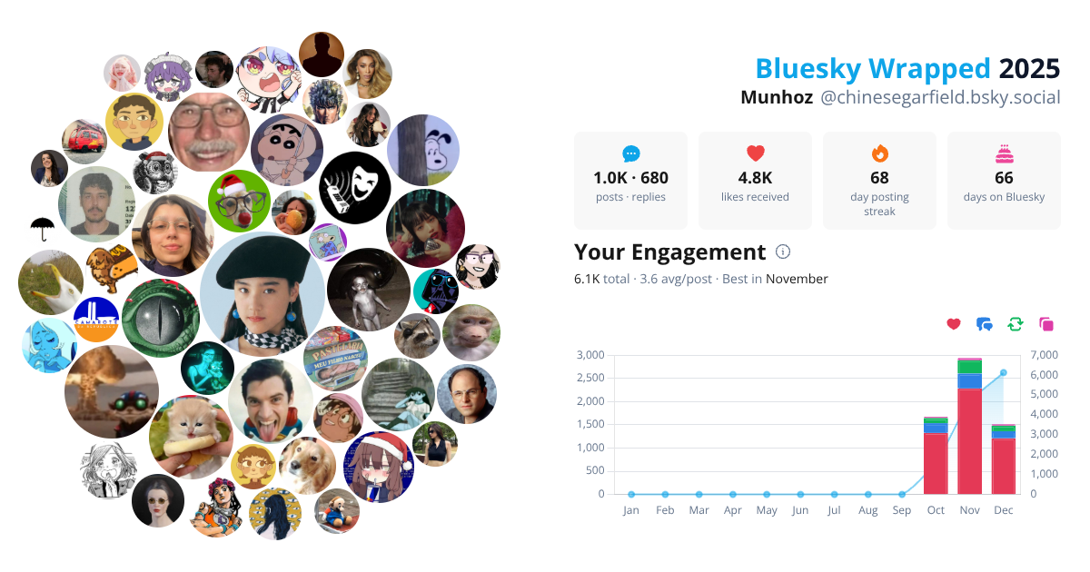 Your Bluesky Wrapped 2025 preview