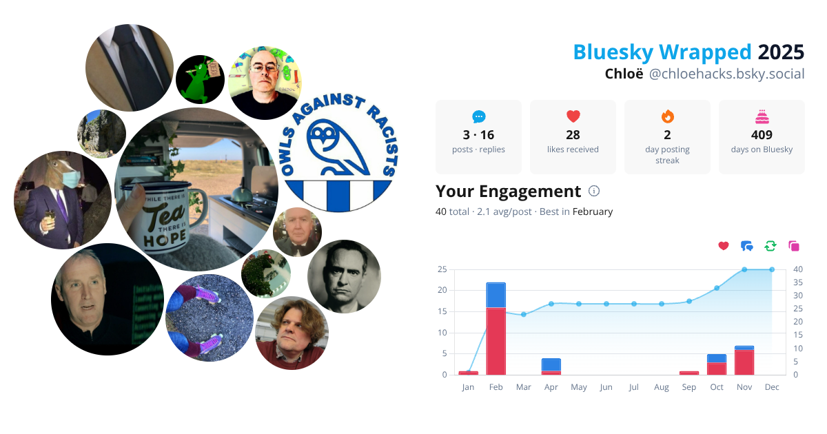 Your Bluesky Wrapped 2025 preview