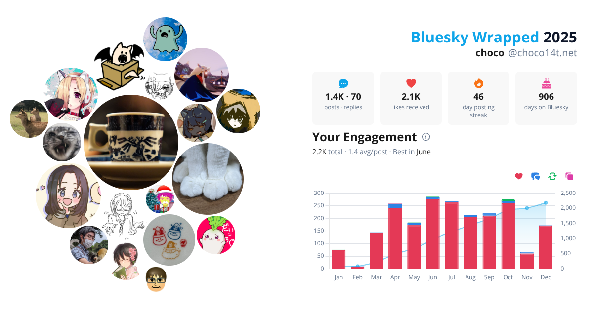 Your Bluesky Wrapped 2025 preview
