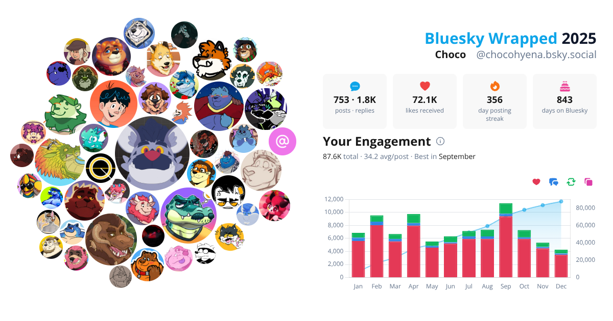Your Bluesky Wrapped 2025 preview