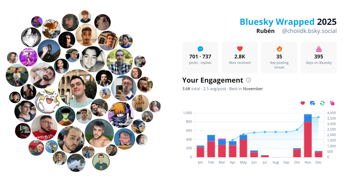 Your Bluesky Wrapped 2025 preview