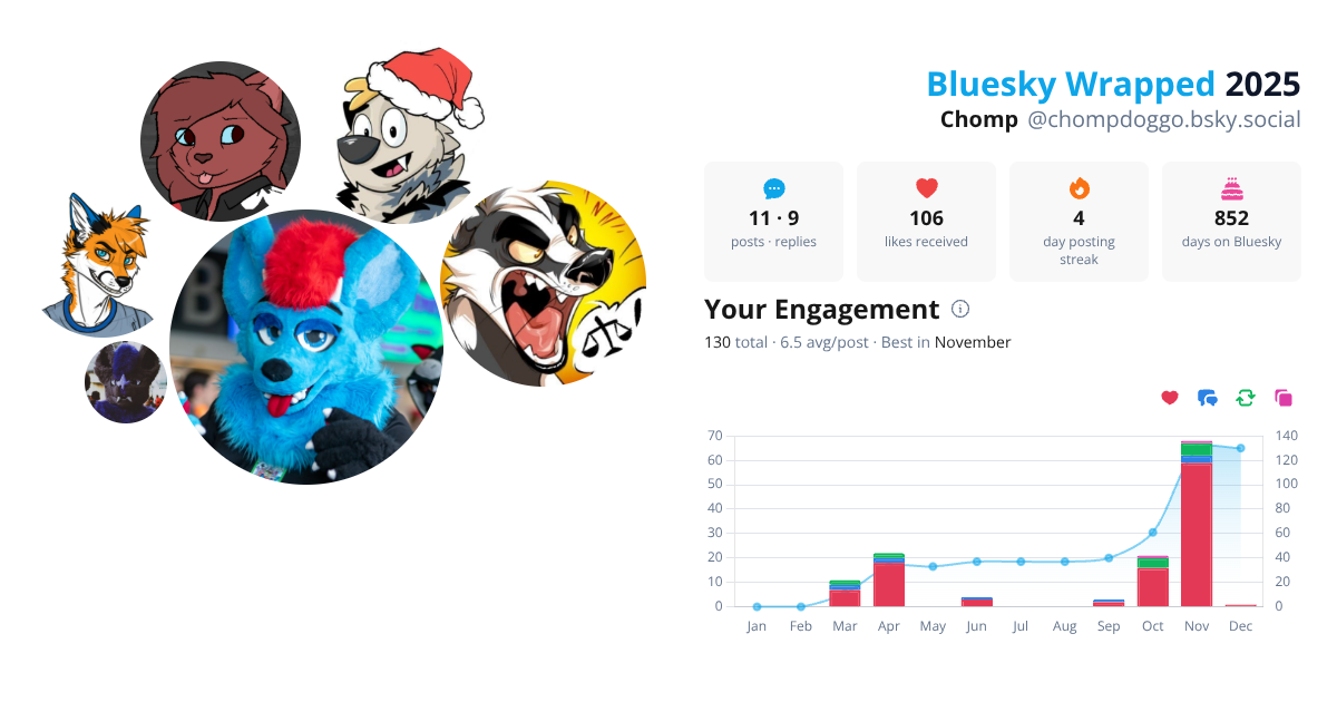 Your Bluesky Wrapped 2025 preview