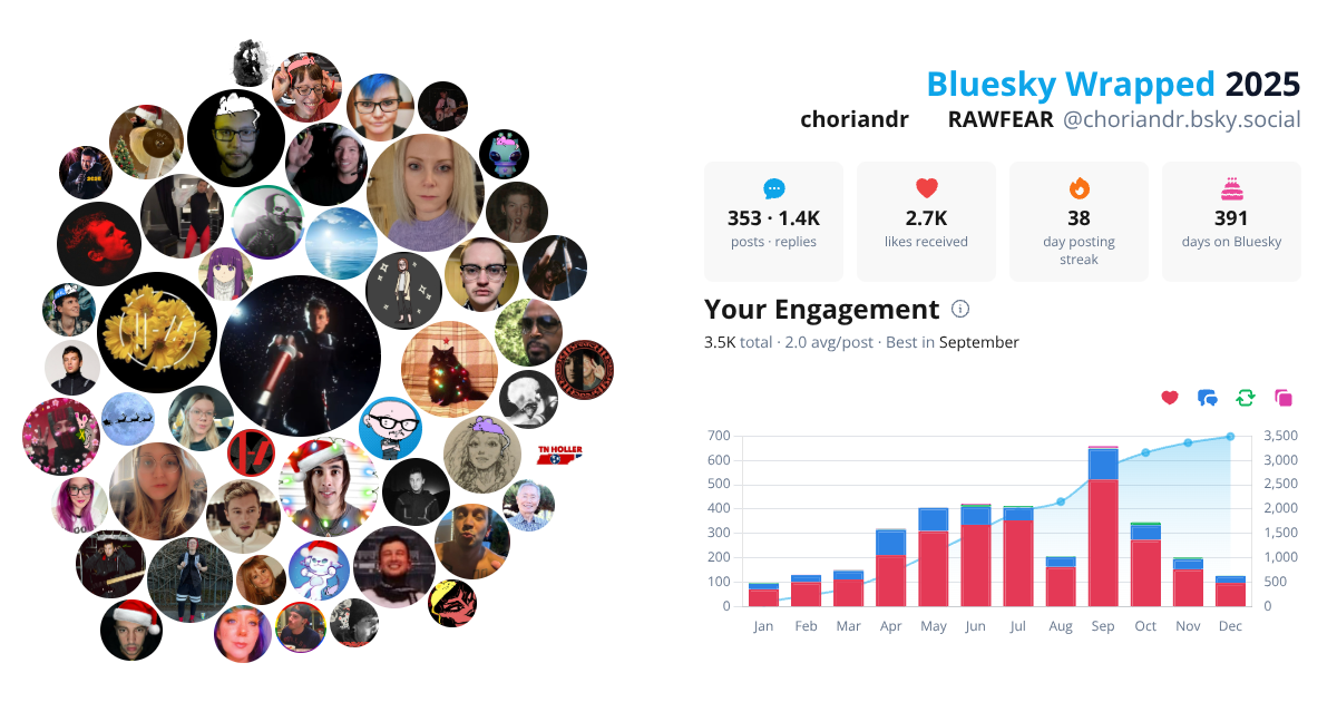 Your Bluesky Wrapped 2025 preview