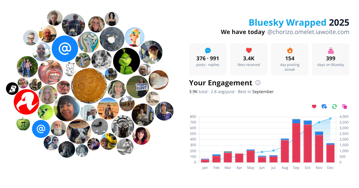 Your Bluesky Wrapped 2025 preview