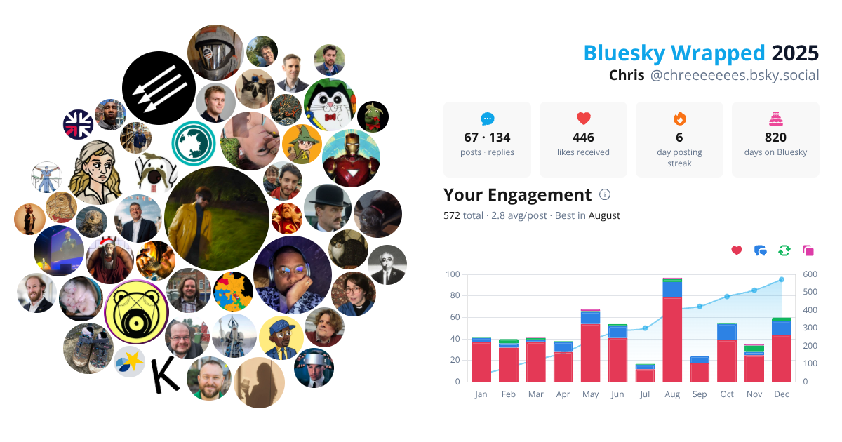 Your Bluesky Wrapped 2025 preview