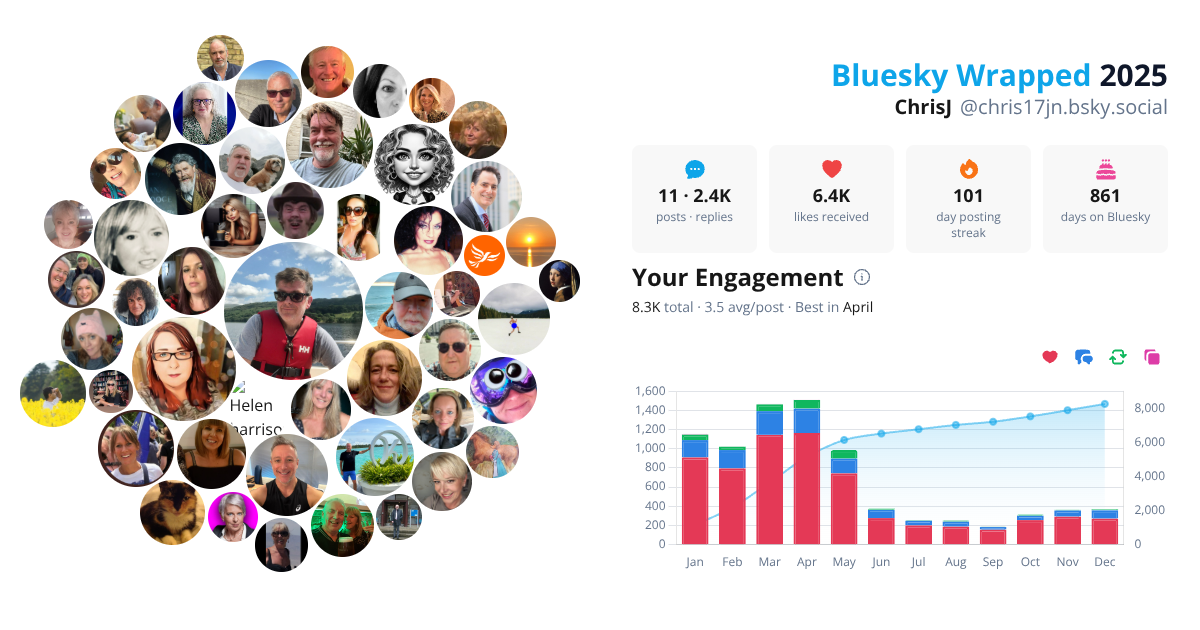 Your Bluesky Wrapped 2025 preview