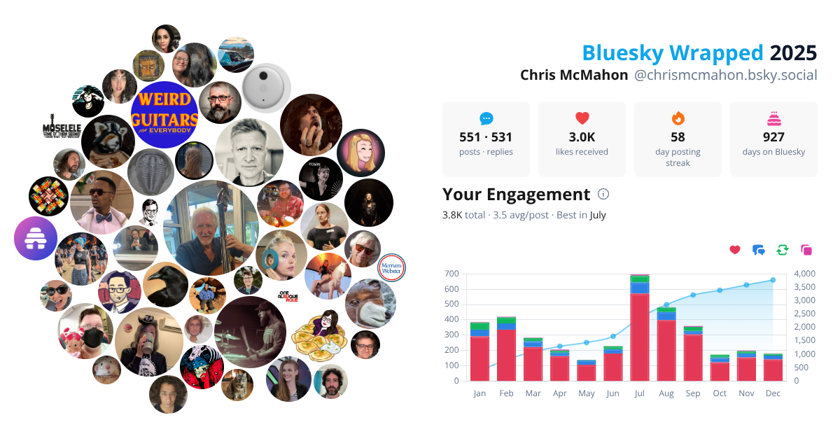 Your Bluesky Wrapped 2025 preview
