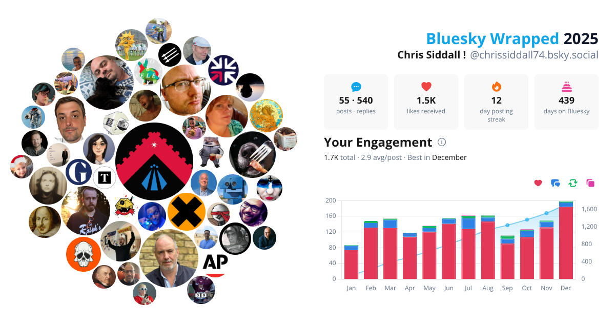 Your Bluesky Wrapped 2025 preview