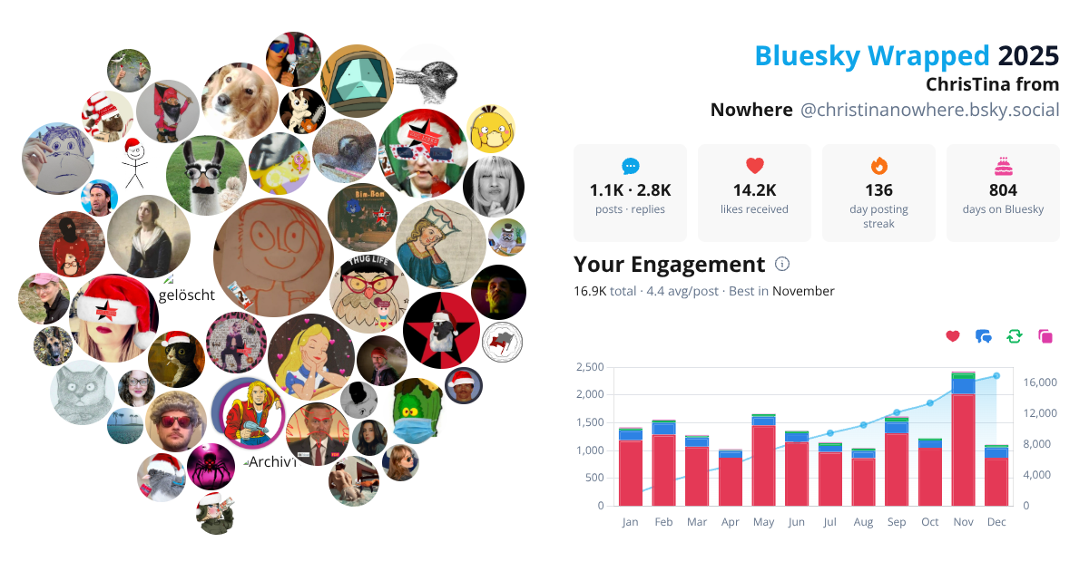 Your Bluesky Wrapped 2025 preview