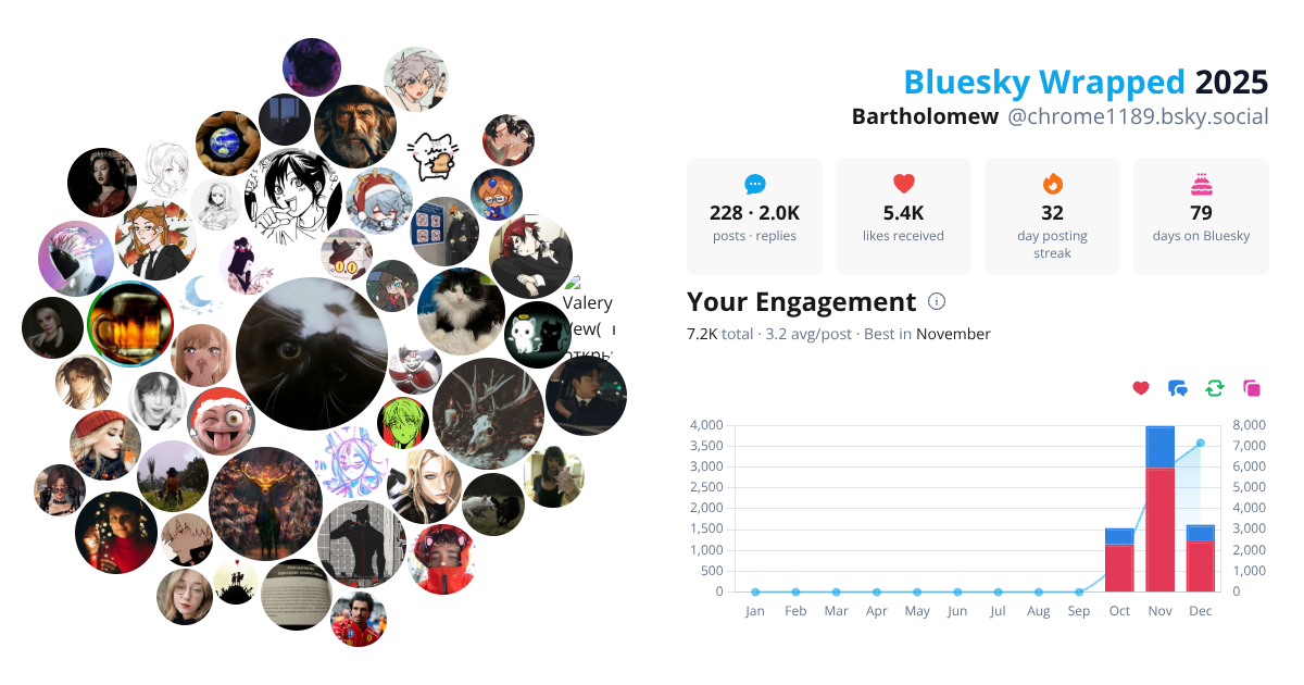 Your Bluesky Wrapped 2025 preview