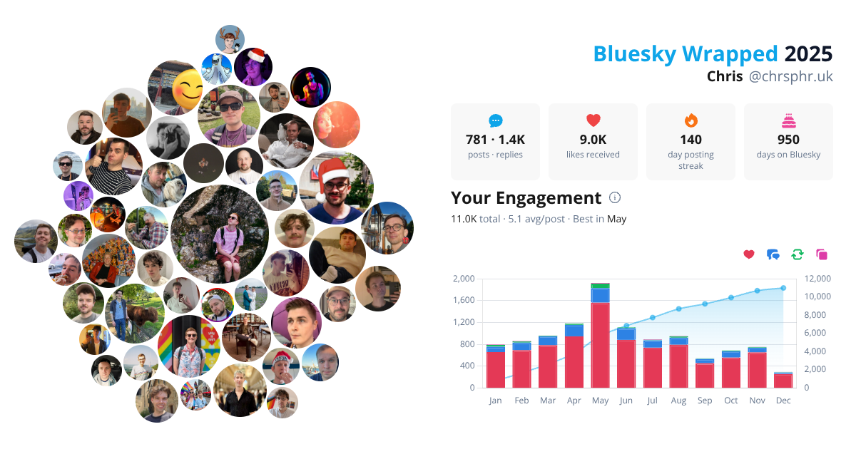 Your Bluesky Wrapped 2025 preview