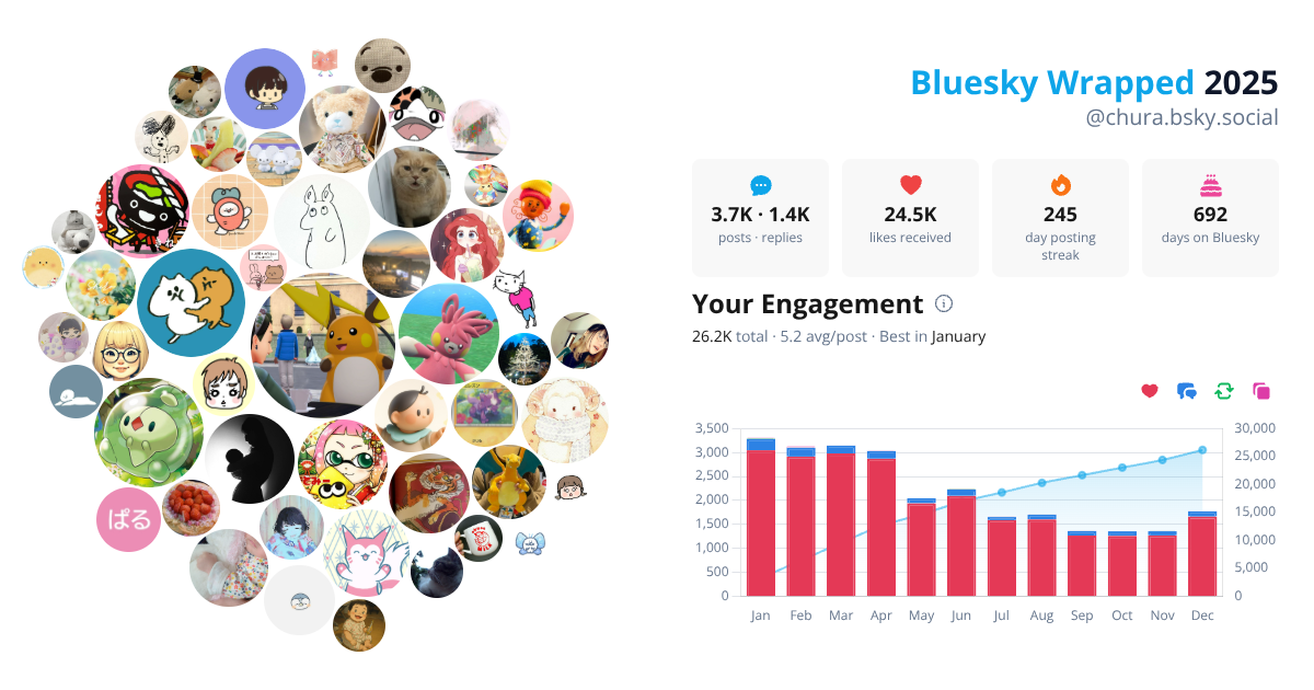 Your Bluesky Wrapped 2025 preview