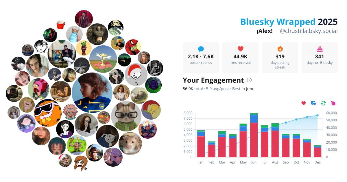 Your Bluesky Wrapped 2025 preview