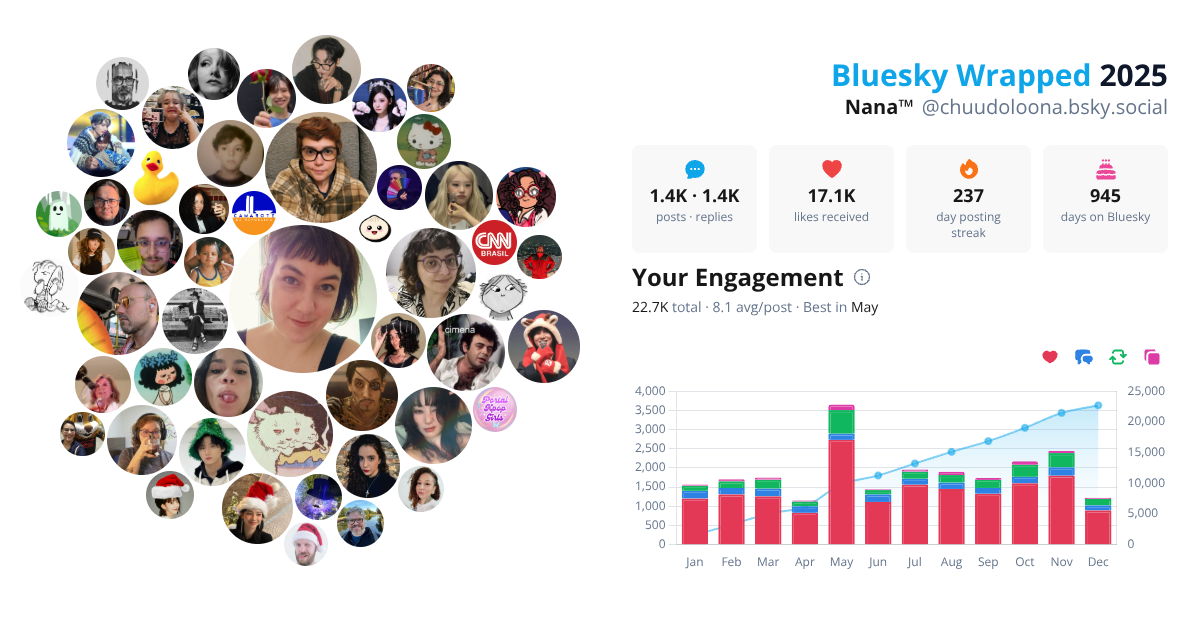 Your Bluesky Wrapped 2025 preview