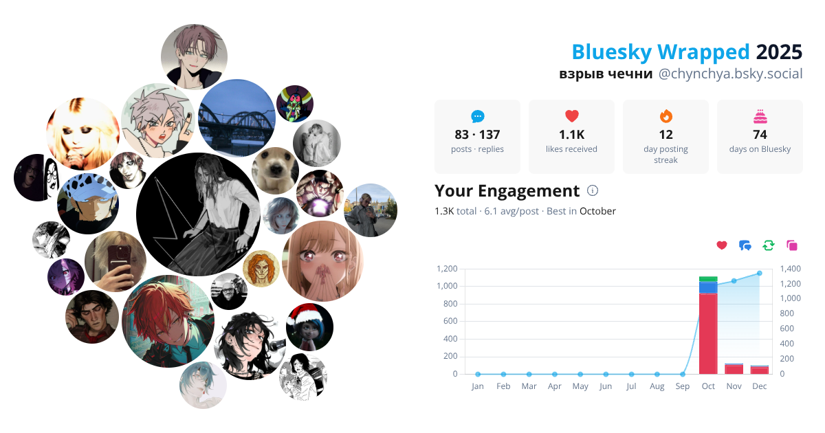 Your Bluesky Wrapped 2025 preview