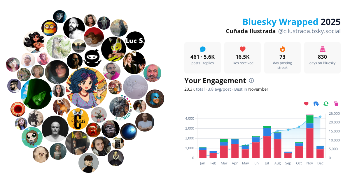 Your Bluesky Wrapped 2025 preview