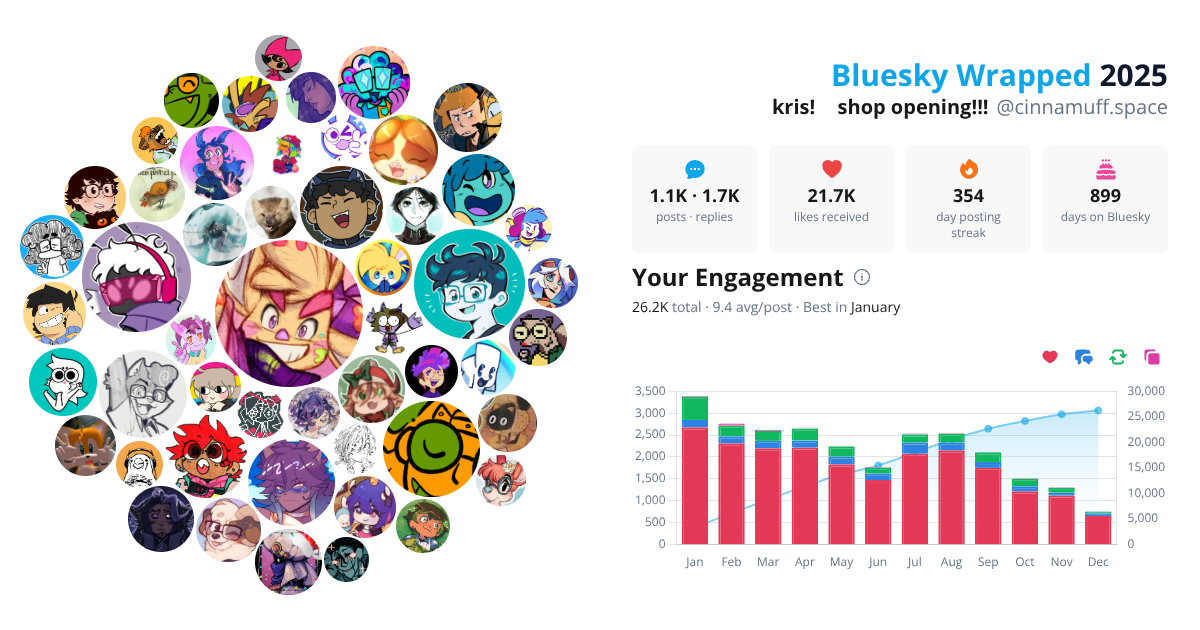 Your Bluesky Wrapped 2025 preview