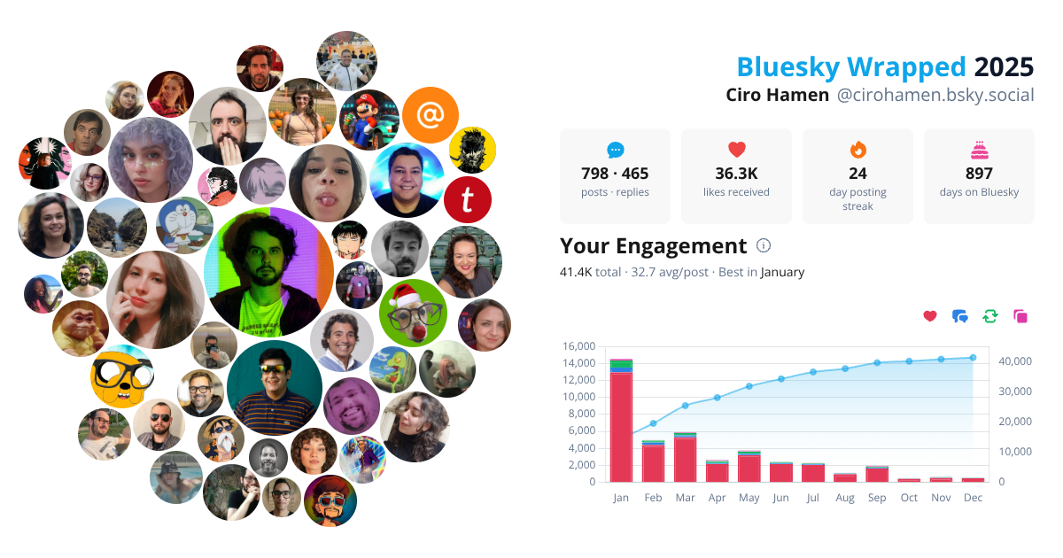Your Bluesky Wrapped 2025 preview