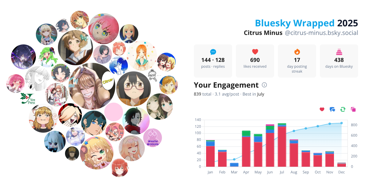 Your Bluesky Wrapped 2025 preview