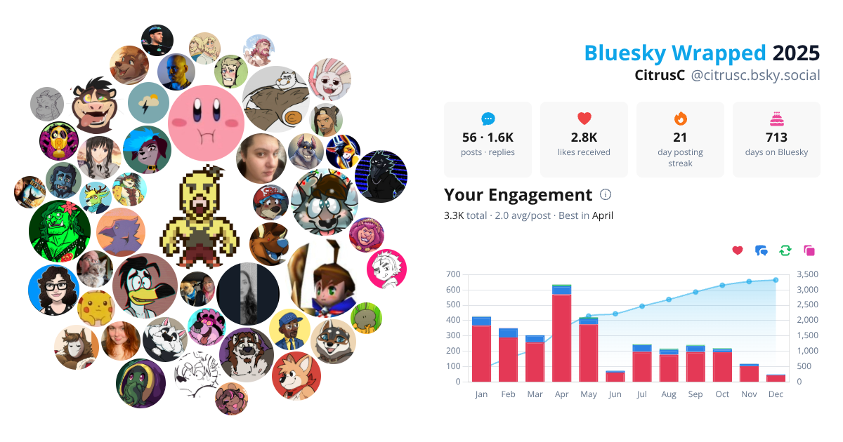 Your Bluesky Wrapped 2025 preview