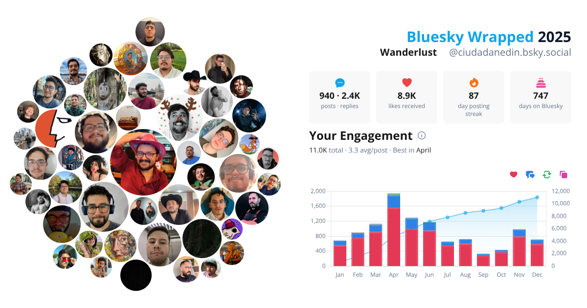 Your Bluesky Wrapped 2025 preview