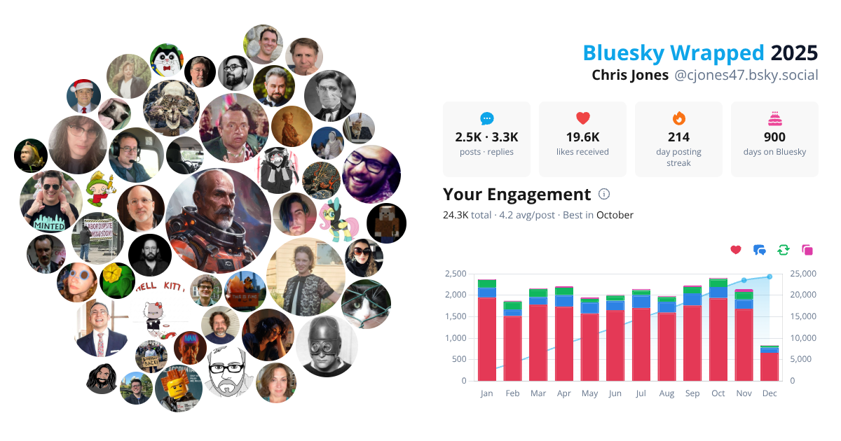 Your Bluesky Wrapped 2025 preview