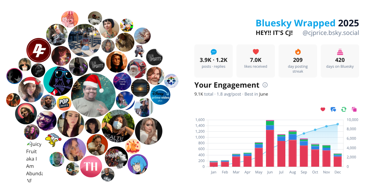 Your Bluesky Wrapped 2025 preview