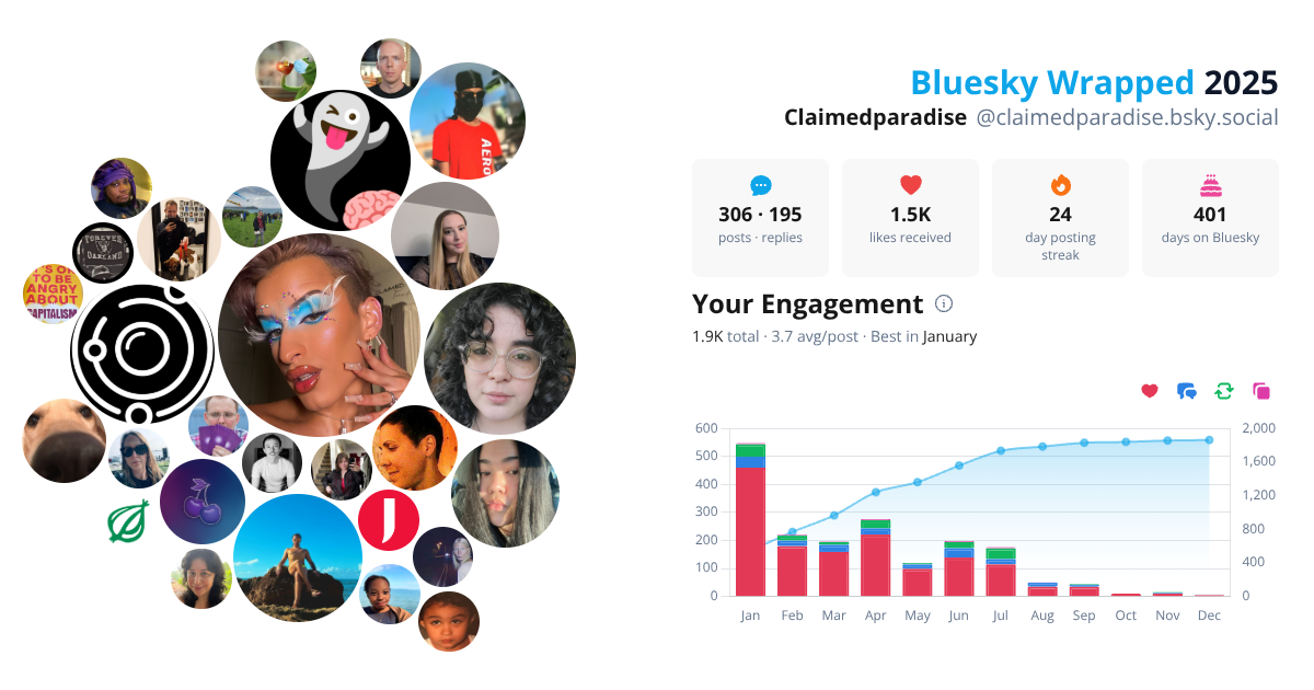 Your Bluesky Wrapped 2025 preview