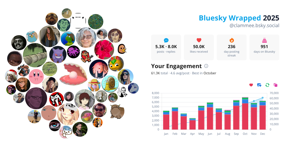 Your Bluesky Wrapped 2025 preview