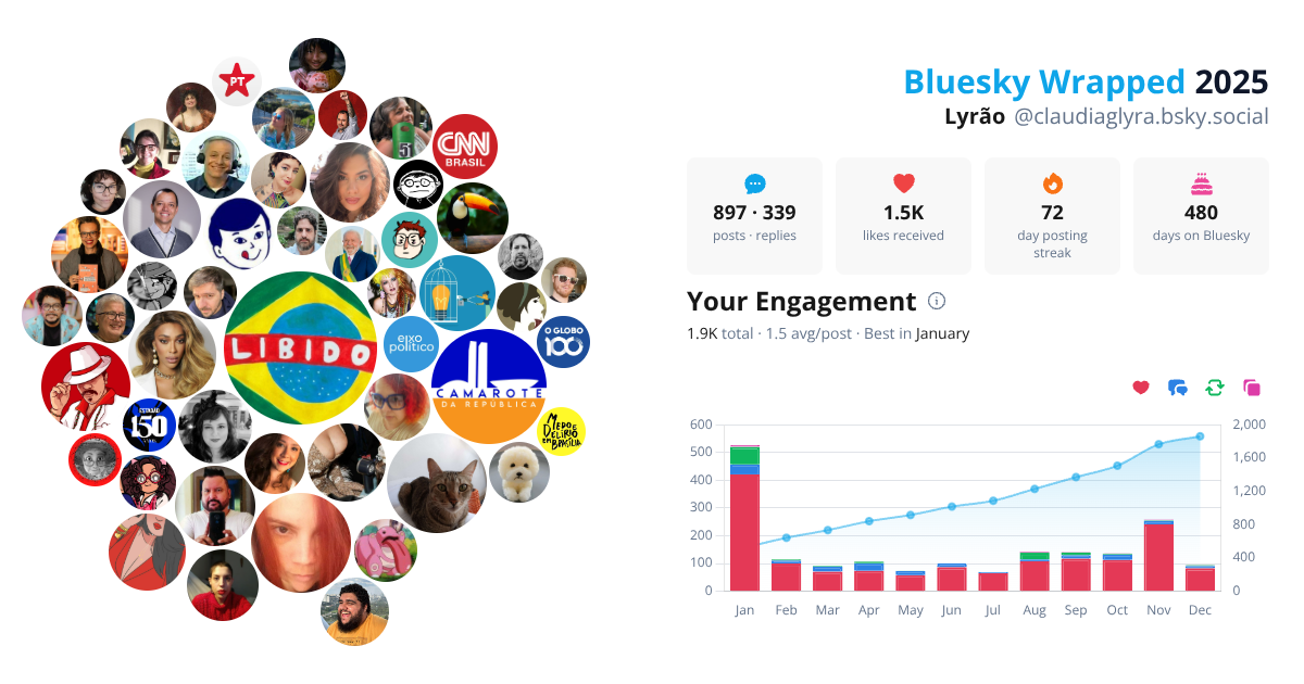Your Bluesky Wrapped 2025 preview