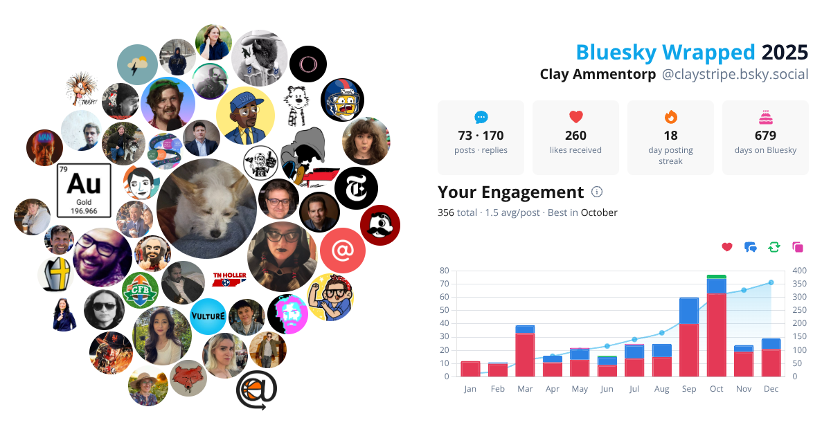 Your Bluesky Wrapped 2025 preview