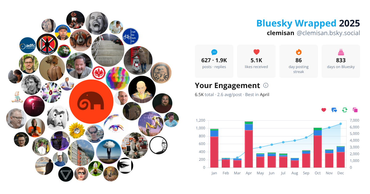 Your Bluesky Wrapped 2025 preview