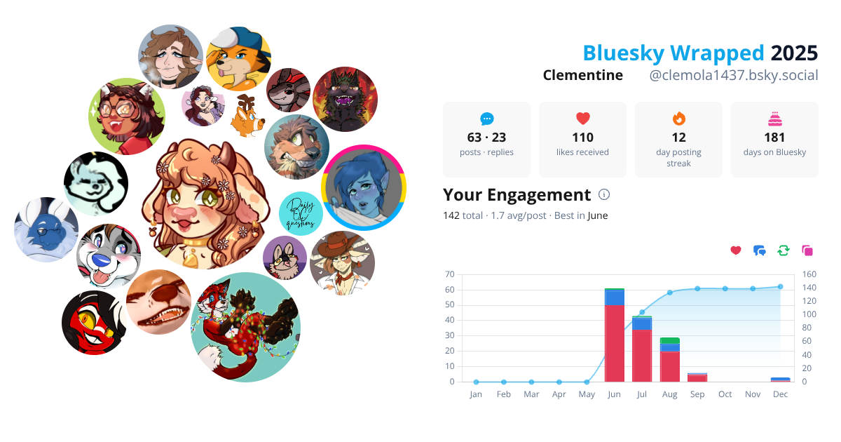 Your Bluesky Wrapped 2025 preview