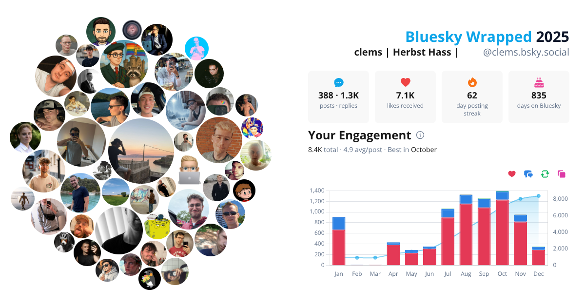 Your Bluesky Wrapped 2025 preview