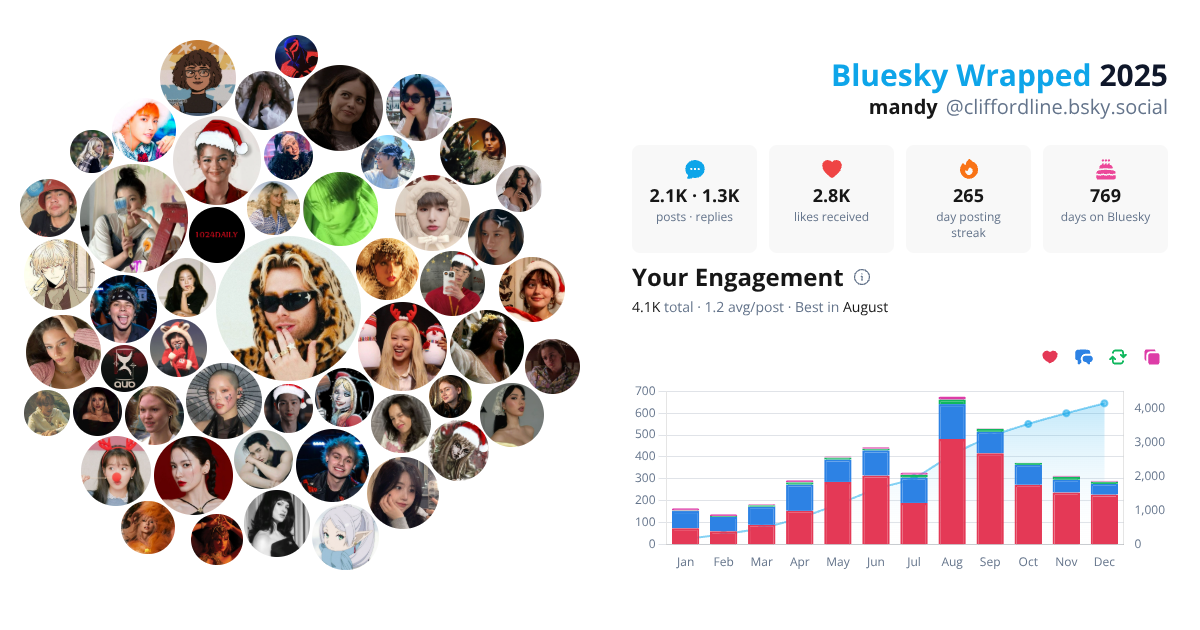 Your Bluesky Wrapped 2025 preview
